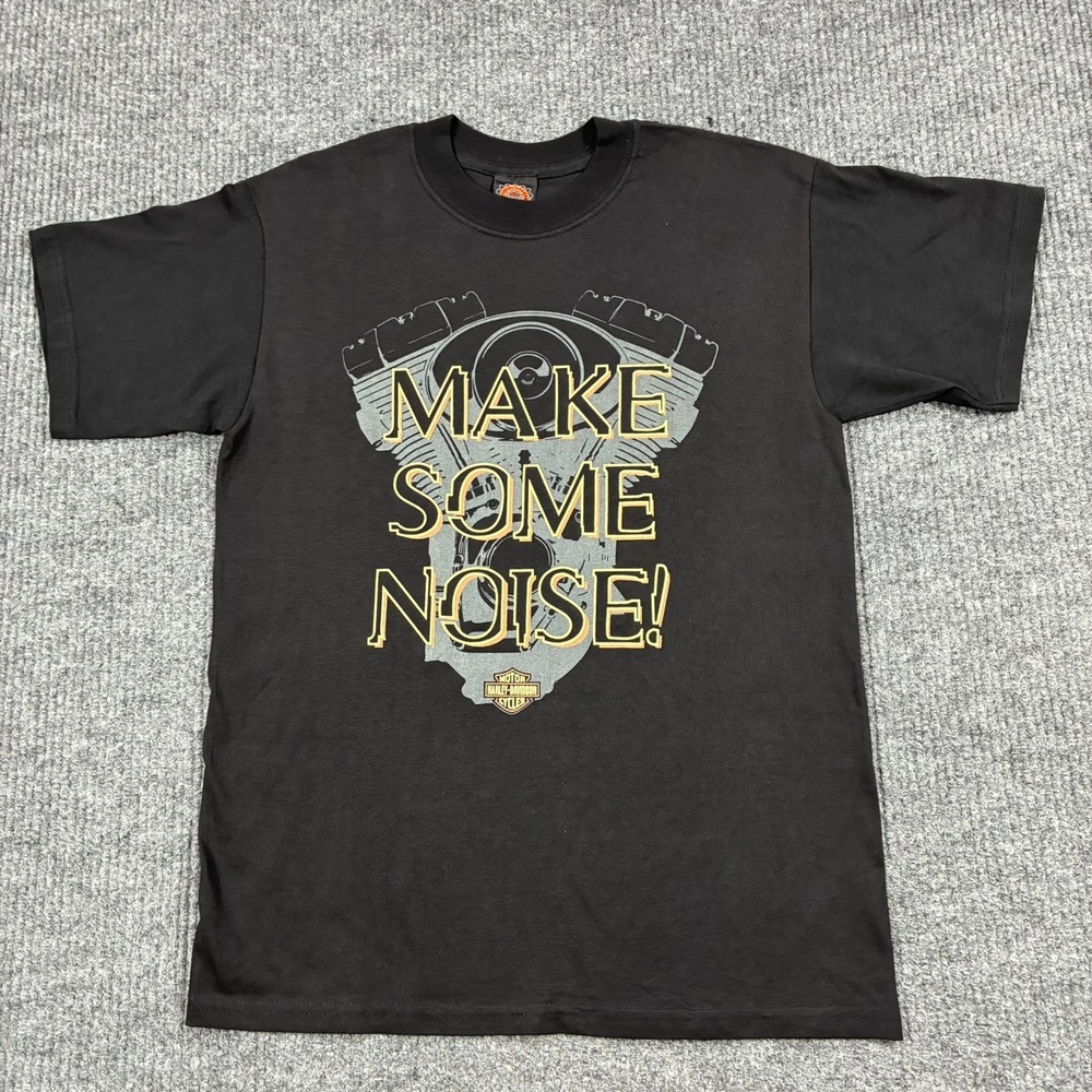 Vintage Harley Davidson T Shirt Men's M Black Make Some Noise Deal In Wheels USA